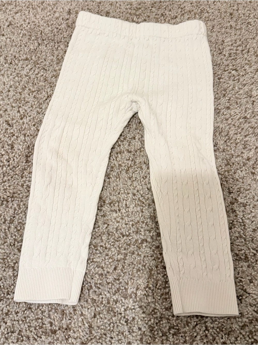 Gap Kids Cable Knit Ivory Leggings 2T